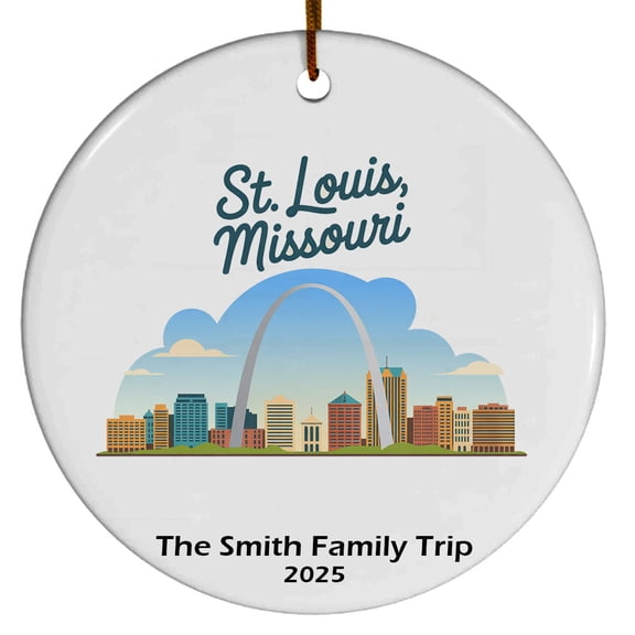 St. Louis Missouri Christmas Ornament, Collection of City Travel Souvenirs for Family and Friends, Christmas Tree Ornament City Travel, Trips of The Year, Christmas Ornament 2025