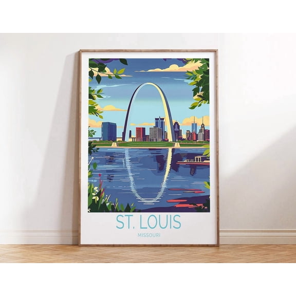 St Louis Missouri Gateway Arch Landmark Print Unframed Paper Print