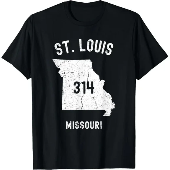 St. Louis Missouri Mo 314 Vintage Athletic Style T-Shirt Design Preview Only