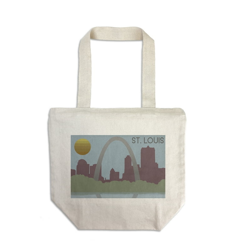 St. Louis, Missouri, Skyline (100% Cotton Canvas Reusable Tote Bag)