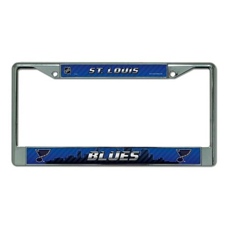 St Louis Hockey Blue's Chrome Metal License Plate Frame