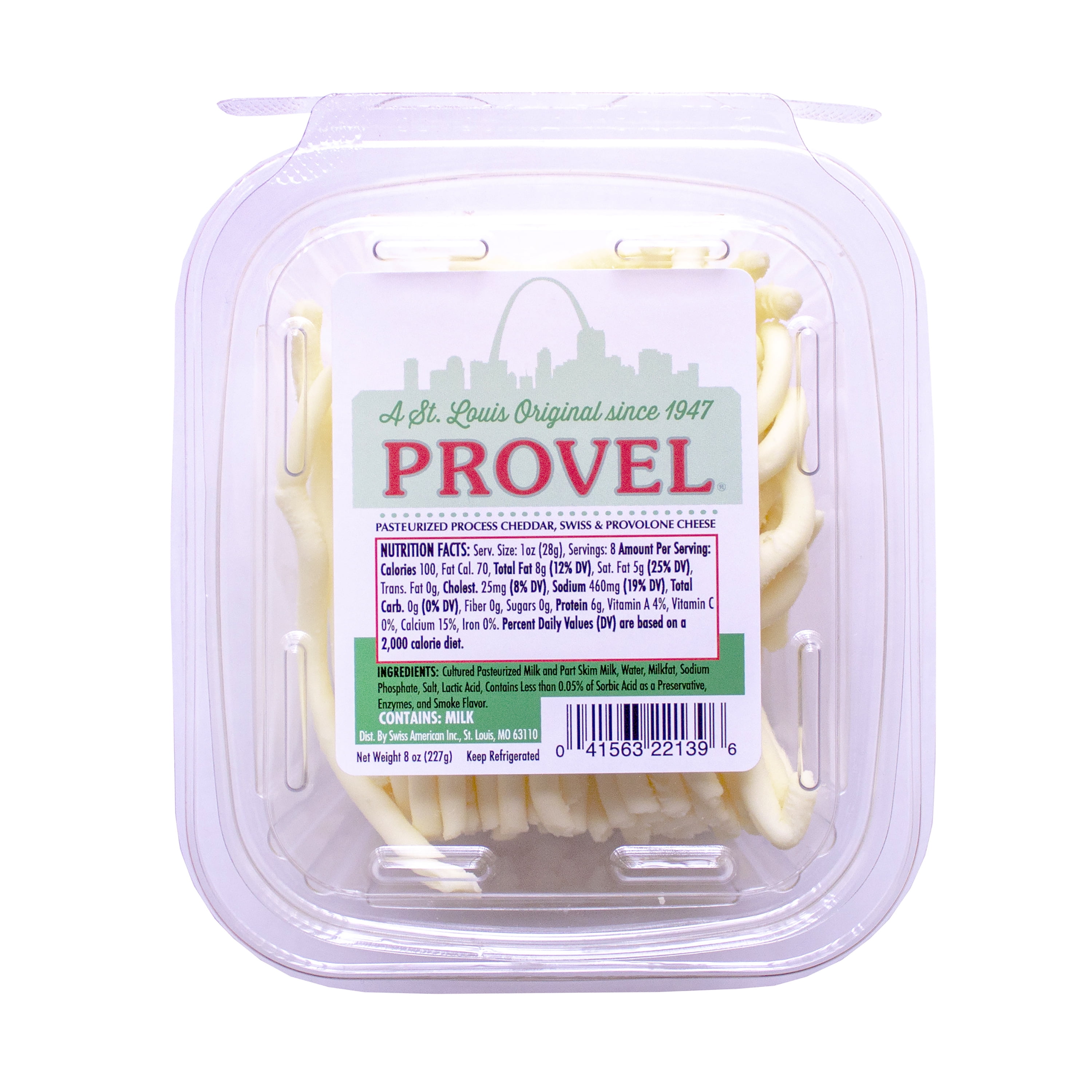 St. Louis Provel Roped Pizza Cheese, 8 oz, Resealable plastic tray