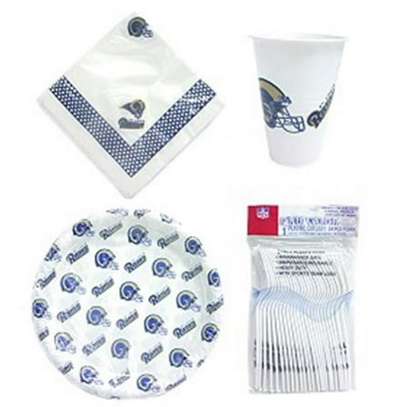 St. Louis Rams Dinnerware Set Plastic 96 Piece