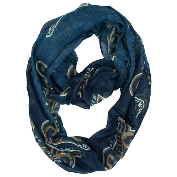 St. Louis Rams Infinity Sheer Fashion Scarf - Blue Color