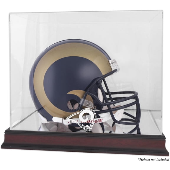 St. Louis Rams Mahogany Helmet Logo Display Case with Mirror Back