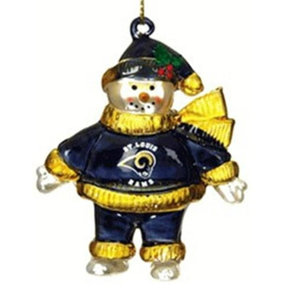 St. Louis Rams Ornament 2 3/4 Inch Crystal Snowman CO