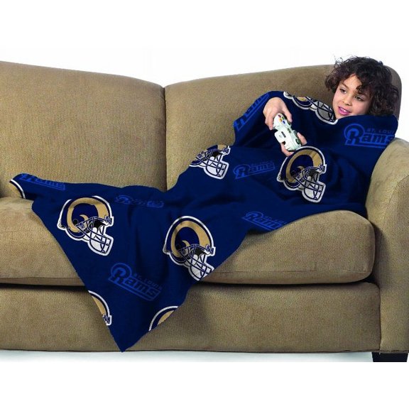 St Louis STL Rams Youth Comfy Throw Snuggler - The Blanket with Sleeves