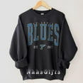 thumbnail image 1 of St. Louis Sweatshirt, St. Louis Hockey Crewneck, Retro St. Louis Hockey Shirt, Retro Blues Ice Hockey Sweater ,Black Color,Size L, 1 of 5