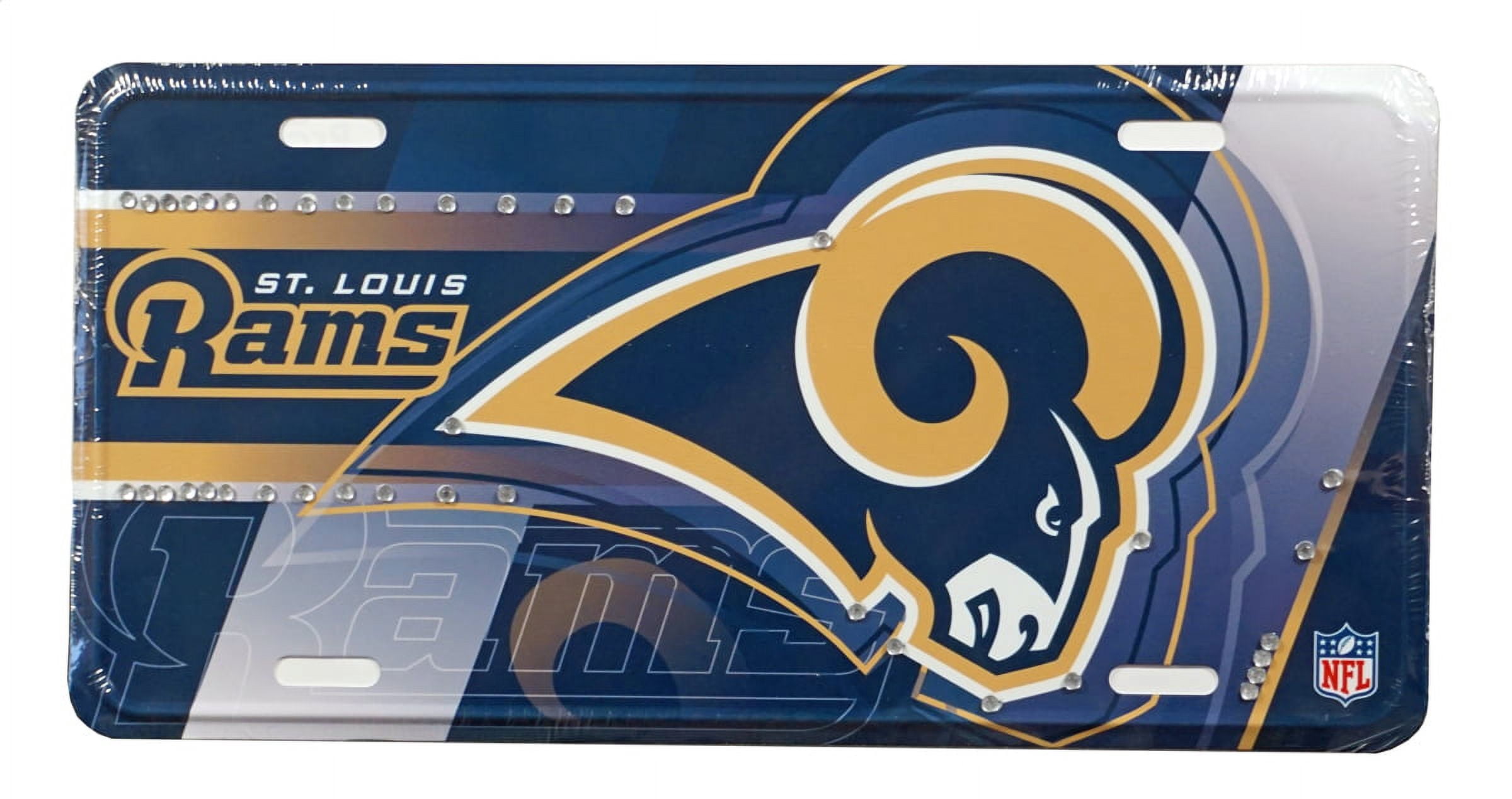 Throwback Plate St. Louis Throwback Retro Rams Home License Plate Accented with ...
