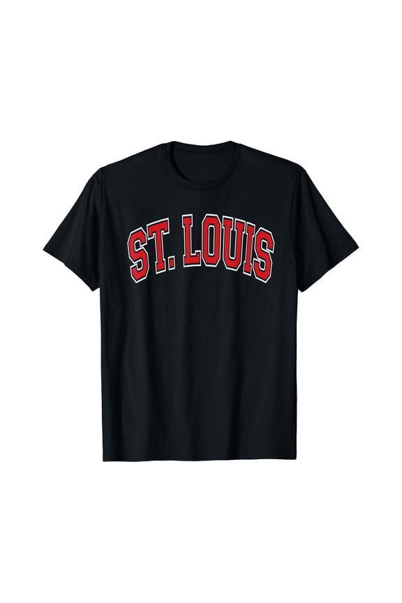 St. Louis Varsity Style Red Text T-Shirt Hot Trending Shirt, Vintage Birthday Gift