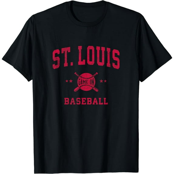 St Louis Vintage Baseball Throwback Retro Design T-Shirt