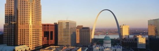 St Louis skyline Canvas Art - Panoramic Images (36 x 12)