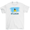 thumbnail image 1 of St Lucia Flag Saint Lucia Gift Travel Men Women T-Shirt, 1 of 2