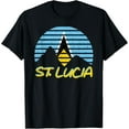 thumbnail image 1 of St. Lucia Flag Sunset Pitons Patriotic Vintage Souvenir Gift T-Shirt, 1 of 3