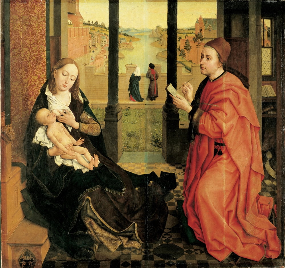 St Luke Painting The Virgin Canvas Art - (36 x 24)