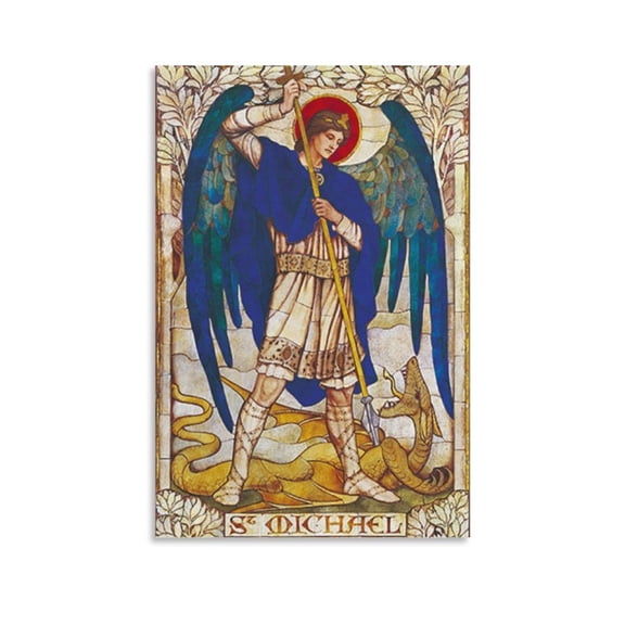 St MIchael The Archangel Angel Saint Canvas Art Poster and Wall Art Picture Print Modern Family bedroom Decor Posters 16x24inch(40x60cm)