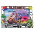 thumbnail image 1 of St. Maarten Picture Frame Souvenir Gifts Pewter 4x6 Photo Frames St. Maarten/St.Martin Island Map, Flag and Palm Tree Design for Wall or Table Mount (St. Maarten), 1 of 1