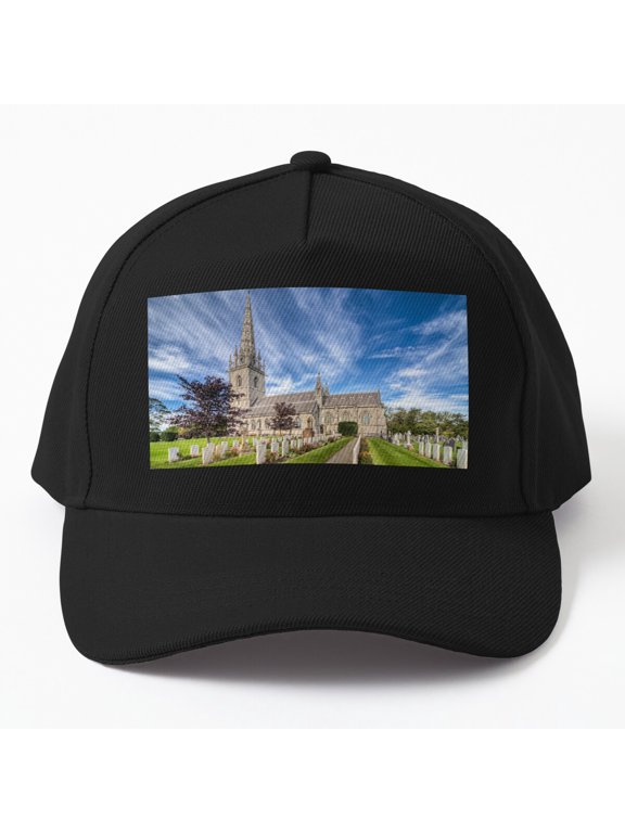 St Margarets Marble Church Baseball Hat, Bodelwyddan Wales Landmark Graphic Design, Classic Cap