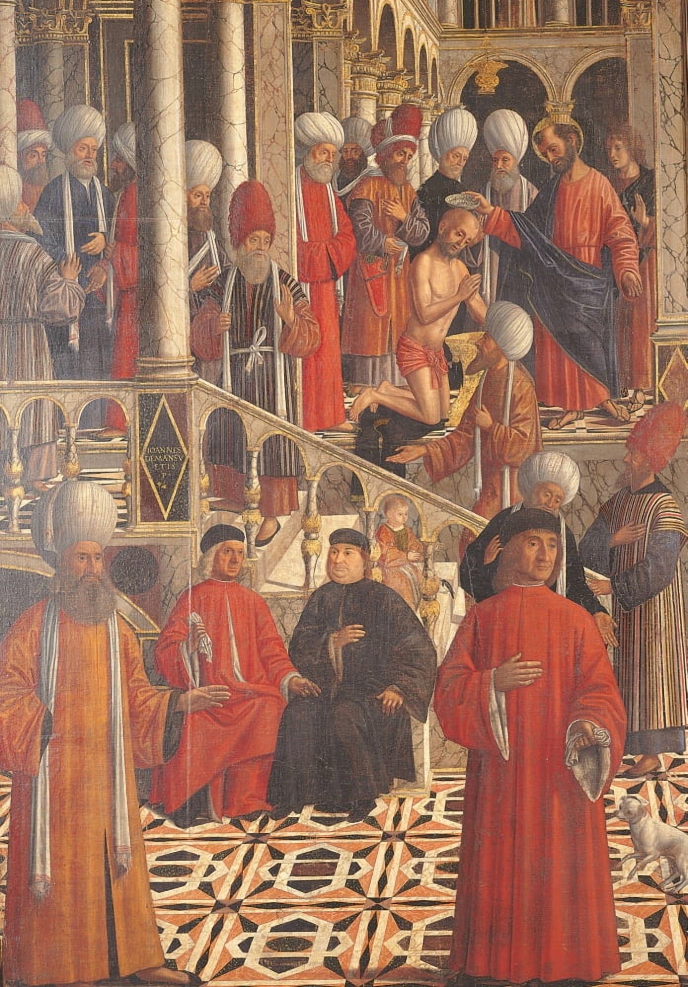 St Mark Baptising Anianus Canvas Art - (24 x 36)