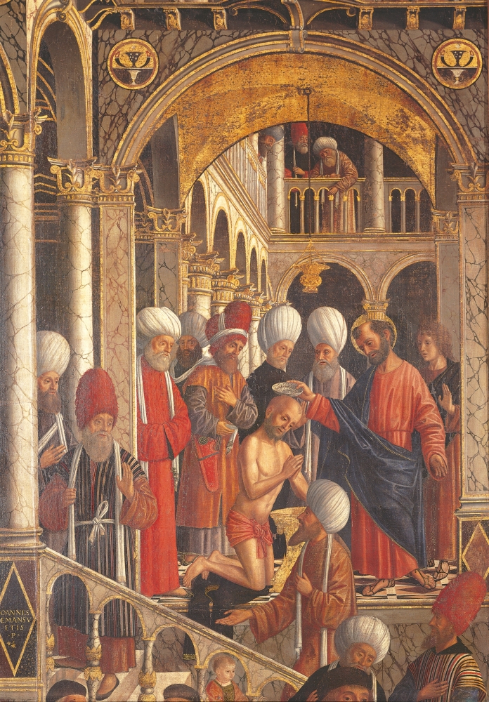 St Mark Baptising Anianus Canvas Art - (24 x 36)