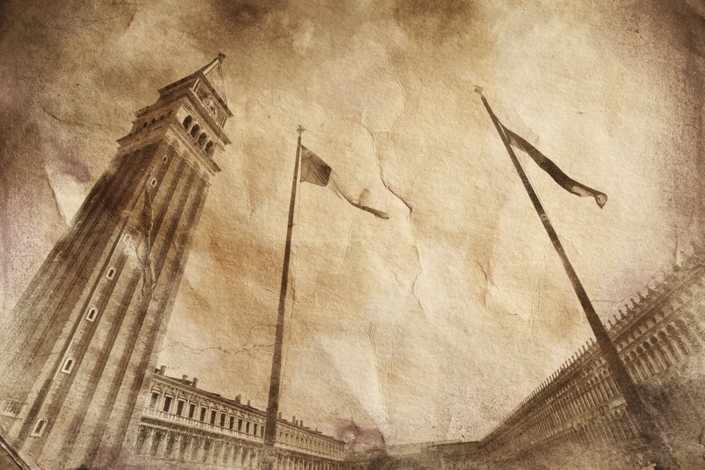 St Marks Campanile bell tower in Piazzo San Marco Venice Italy Canvas Art - Evgeny KuklevStocktrek Images (35 x 23)