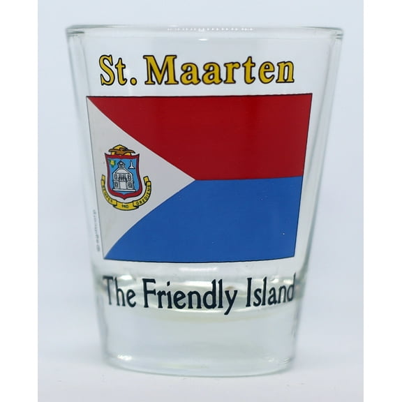 St.Martin Flag Shot Glass