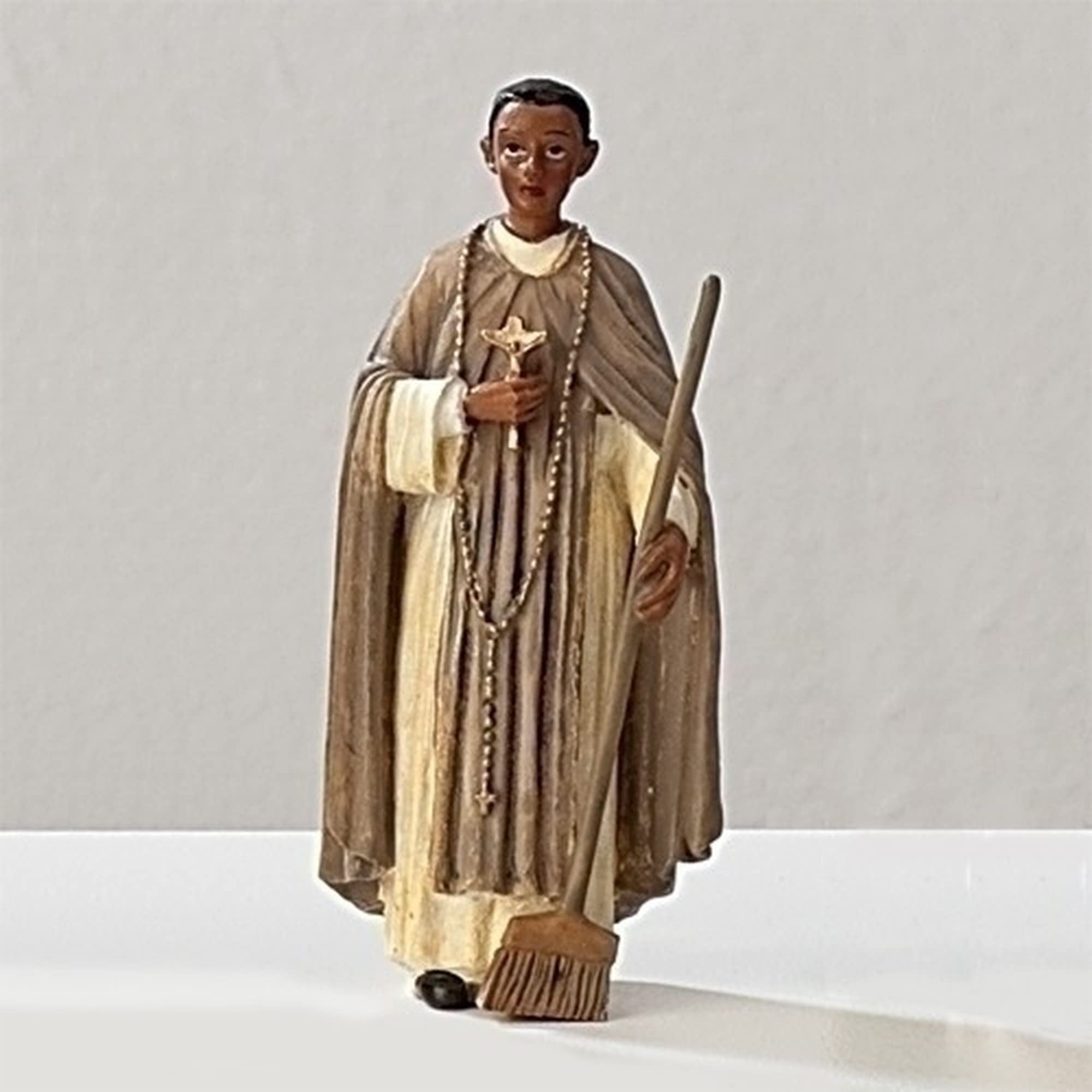 St. Martin de Porres Statue - 3.5" Ceramic Painted (Roman 5029-8)