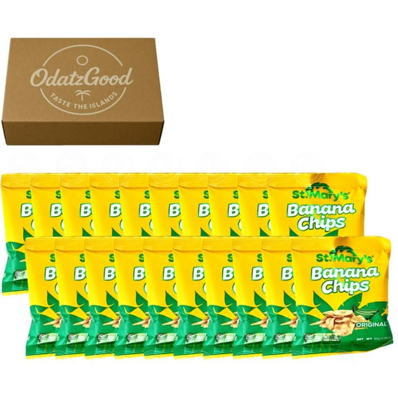 St. Marys Banana Chips 1.06oz (30g) 20-Pack Curated & Packaged by ODatzGood