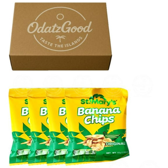 St. Marys Banana Chips 1.06oz (30g) 4-Pack  Curated & Packaged by ODatzGood