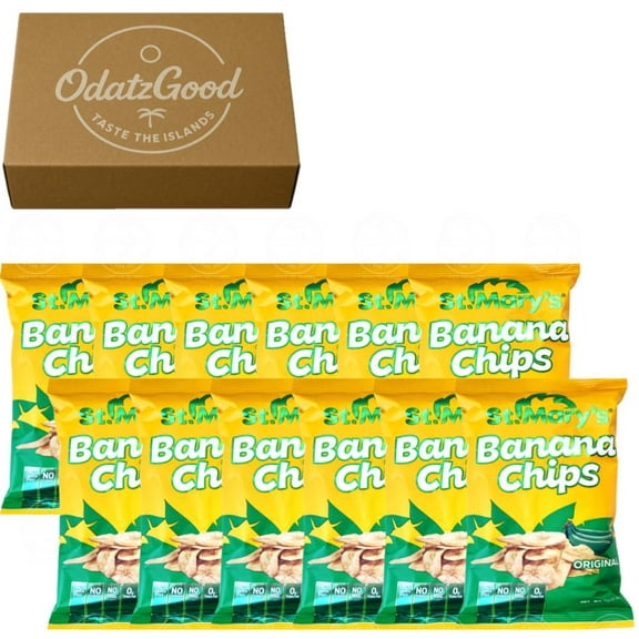 St. Marys Banana Chips 2.5oz (71g) 12-Pack Curated & Packaged by ODatzGood
