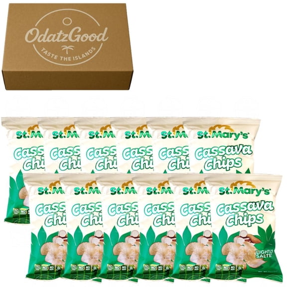St. Marys Cassava Chips 1.41oz (40g) 12-Pack Curated & Packaged by ODatzGood