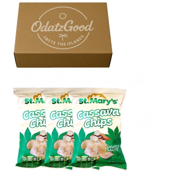 St. Marys Cassava Chips 1.41oz (40g) 3-Pack Curated & Packaged by ODatzGood