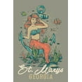 thumbnail image 1 of St. Marys, Georgia, Mermaid and Anchor (16x24 Giclee Gallery Art Print, Vivid Textured Wall Decor), 1 of 3