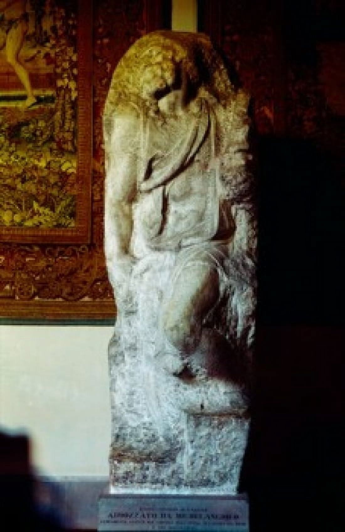 St Matthew by Michelangelo Buonarroti marble 1475-1564 Italy Florence Galleria dell Accademia Canvas Art - Michelangelo Buonarroti (24 x 36)