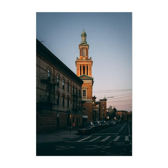 St. Matthias Roman Catholic Church - Queens New York Photography Architecture City Street Photography Vintage Unframed Wall Art Print 32 x 48 inches