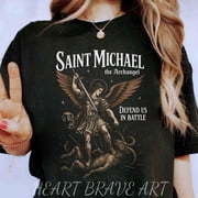 St. Michael Archangel Shirt, The Archangel Sweatshirt, Catholic Saint Quote, Defend Us in Battle, Angel Prayer Hoodie, Orthodox Christian
