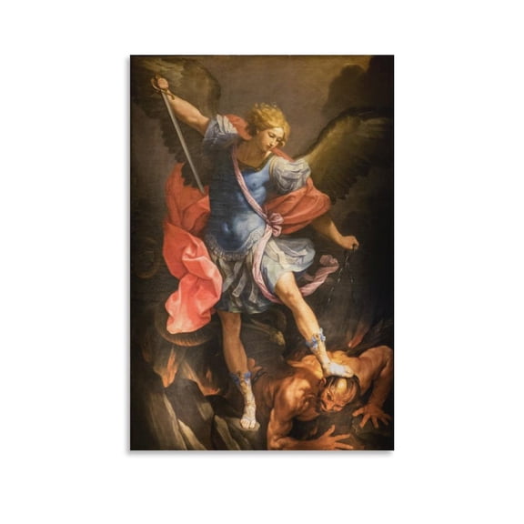 St Michael The Archangel Wall Art Home Decor Poster Wall Art Hanging Picture Print Bedroom Decorative Painting Posters Room Aesthetic 16x24inch(40x60cm)