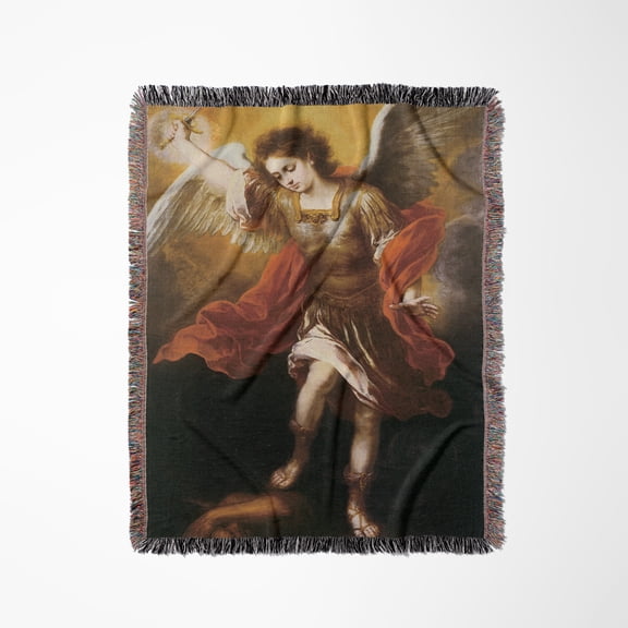 St. Michael By Bartolome Esteban Murillo, Woven Blanket
