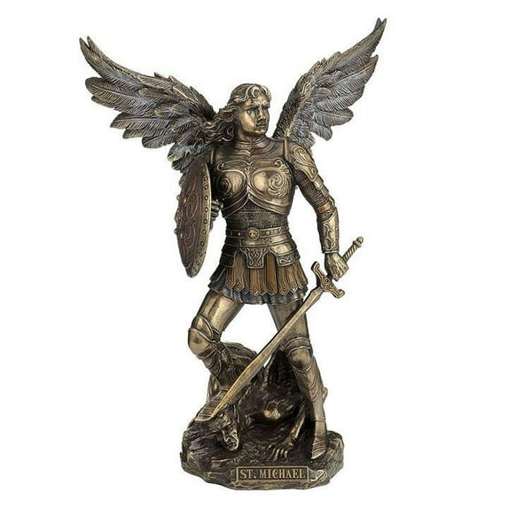 St Michael Standing On Demon With Sword And Shield - Religious