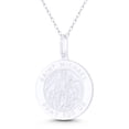 thumbnail image 1 of St. Michael the Archangel, "Patron Saint of Warriors, Law Enforcement, & Protectors" 21mm (0.8in) Medallion Pendant & Chain Necklace in .925 Sterling Silver, 1 of 1