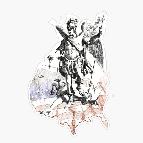St Michael the Archangel Saving America Sticker