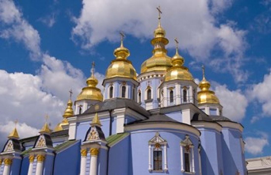 St Michaels Cathedral Kiev Ukraine Canvas Art - Bill Bachmann DanitaDelimont (26 x 17)