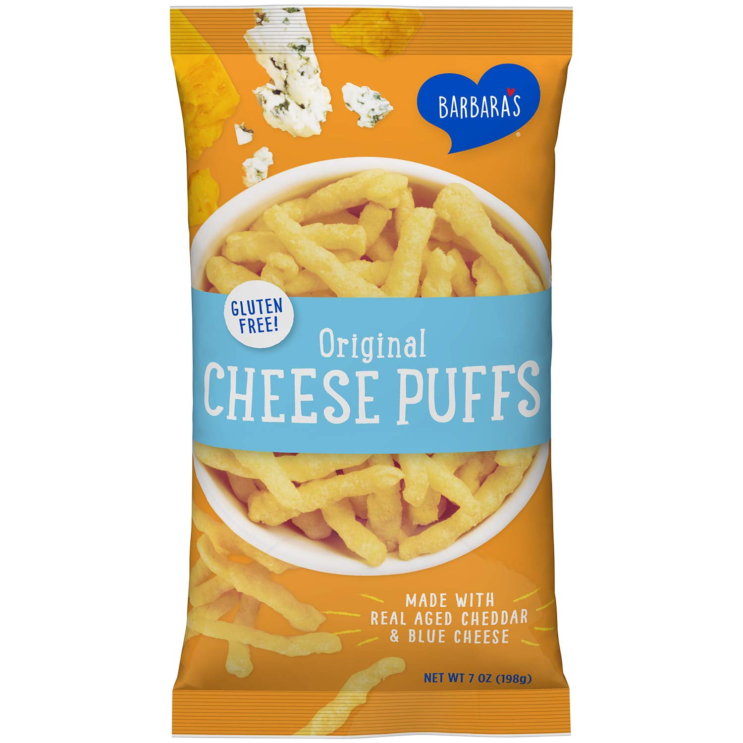 Barbara's Baked OriginalITSCCheese Puffs, Gluten Free, Real Aged Cheese, 7 Oz Bag