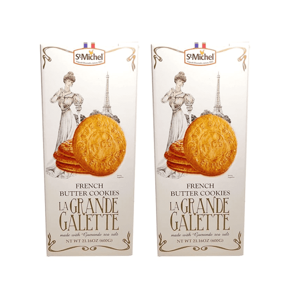 St Michel La Grande Galette French Butter Cookies 21.6oz 600g - 2-Pack