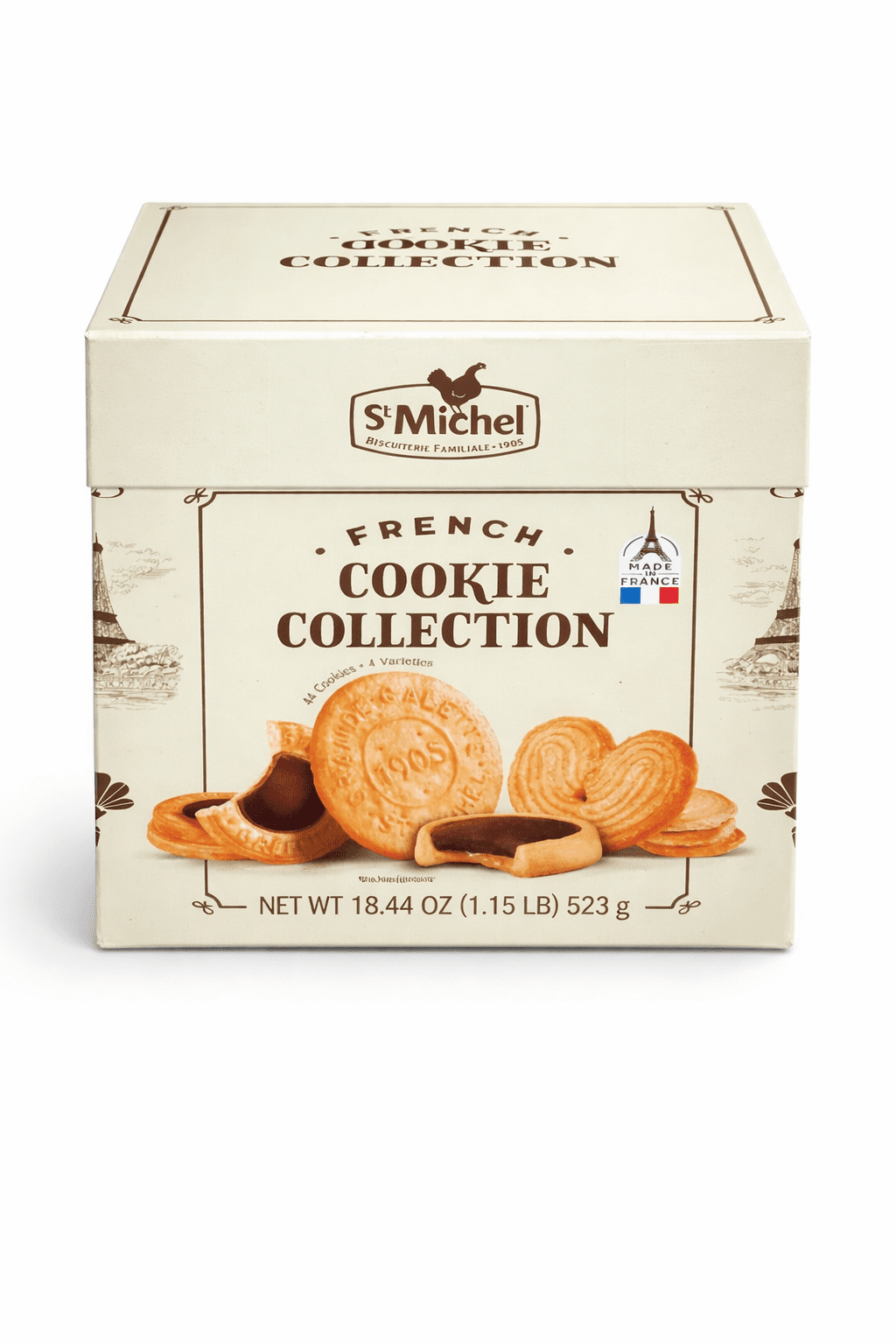 St Michels French Cookie Collection 18.44 Ounce, 44 Cookies, 4 Varieties