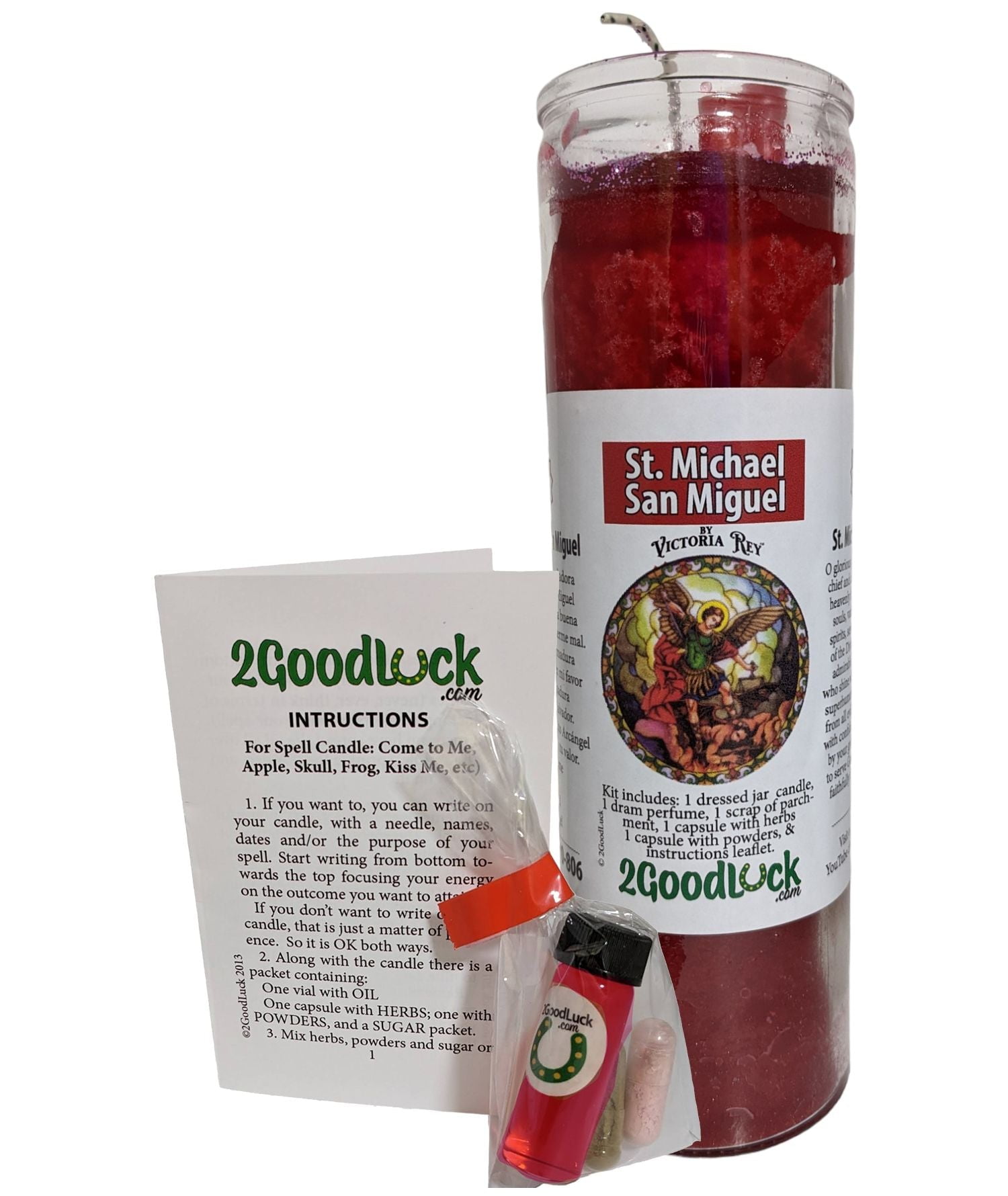 St. Miguel Archangel Dressed Candle Kit San Miguel Arcangel