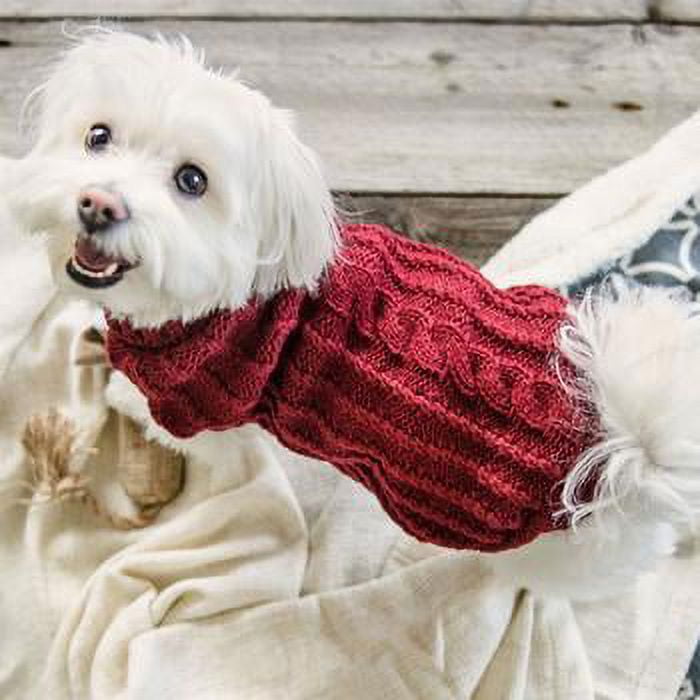 St. Moritz Dog Sweater - Red Wine 3X-Large