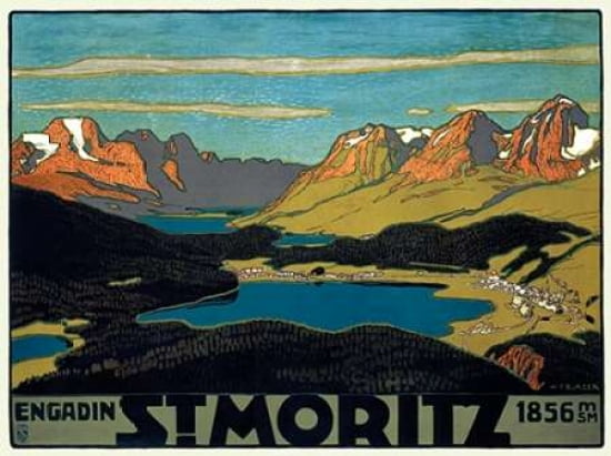 St MoritzEngadin Canvas Art - Wilhelm F Burger (18 x 24)
