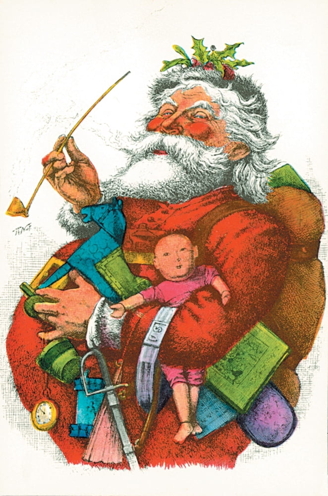 St Nicholas (Santa Claus) Canvas Art - Thomas Nast (18 x 24)