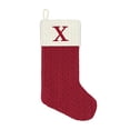 thumbnail image 1 of St. Nicholas Square® Large 21″ Red Knit Monogram Stocking, X, 1 of 5